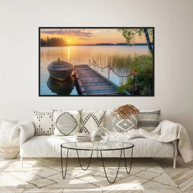 Quadro Decorativo Do Lado Da Ponte De Madeira