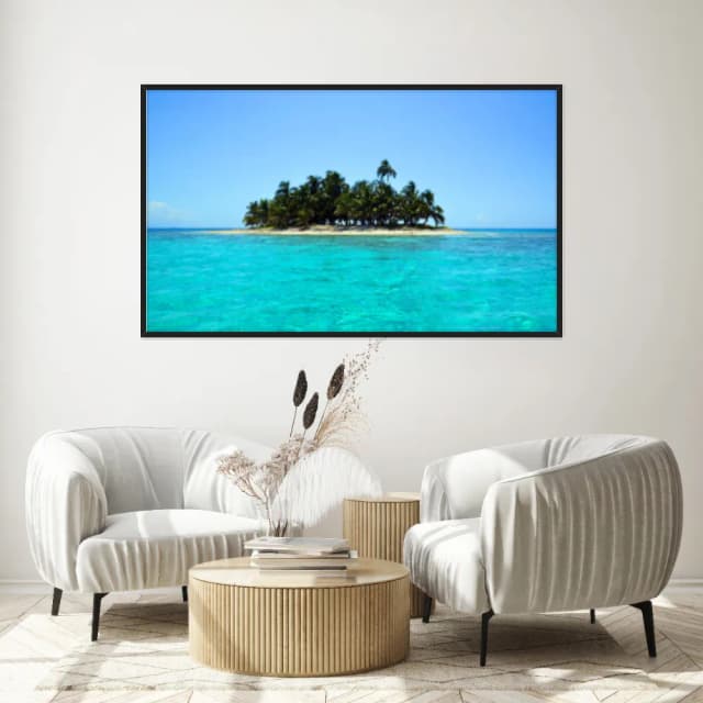 Quadro Decorativo Ilha Mar Azul