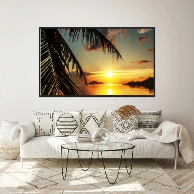 Quadro Decorativo Coqueiro Na Praia