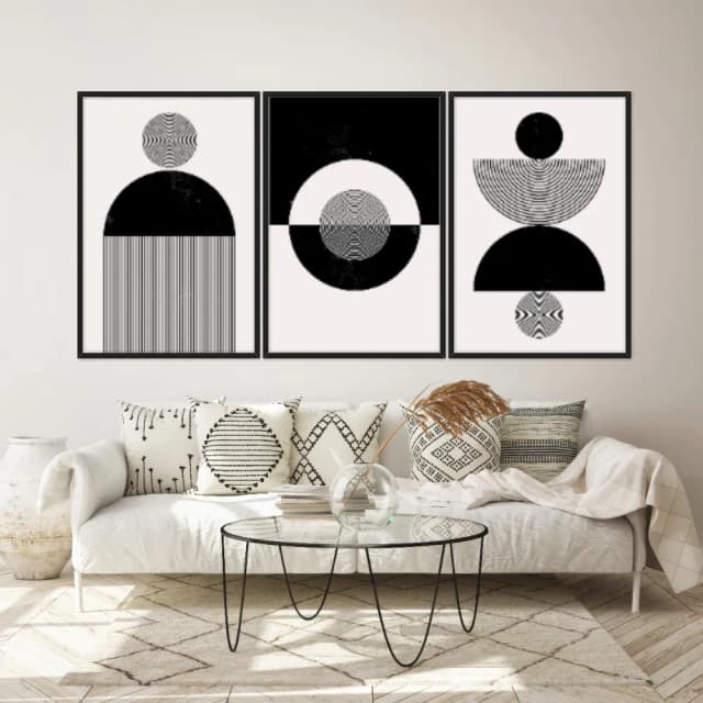 Kit Quadros Decorativos Geométrico