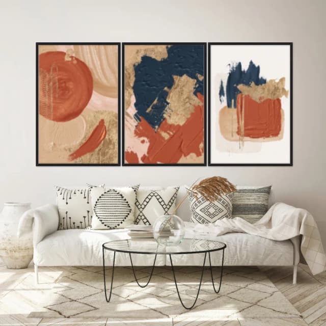 Kit Quadros Decorativos Terracota
