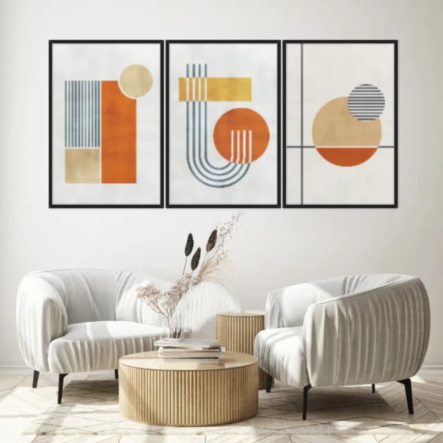 Kit Quadros Decorativos Geométrico