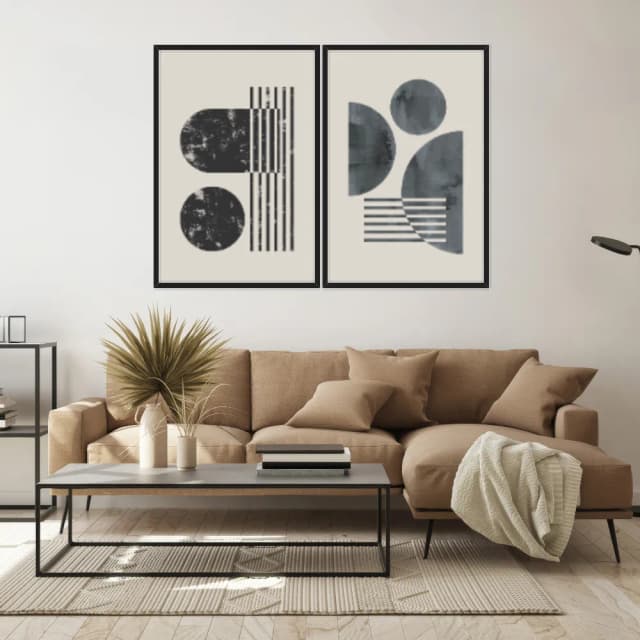 Kit Quadros Decorativos Geométrico