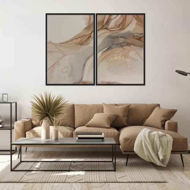 Kit Quadros Decorativos Mármore