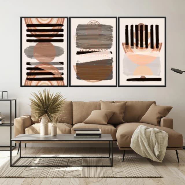 Kit Quadros Decorativos Pinceladas