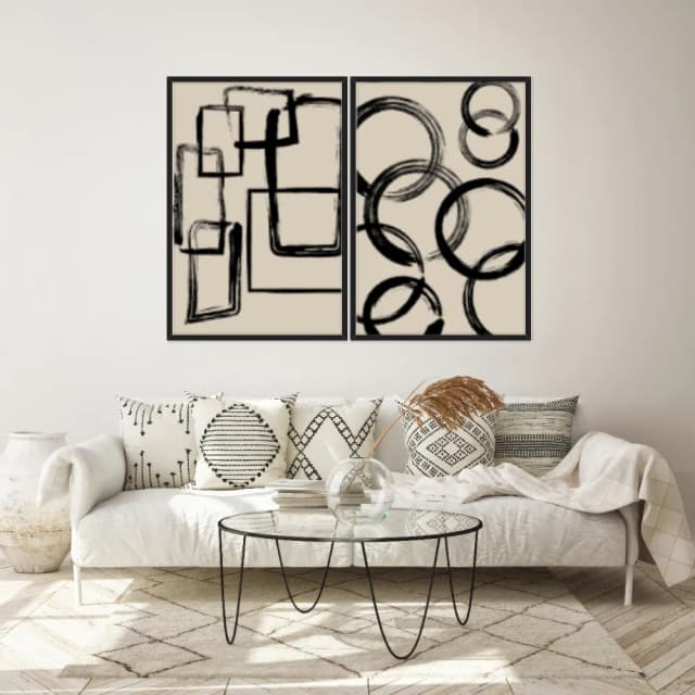 Kit Quadros Decorativos Minimalista