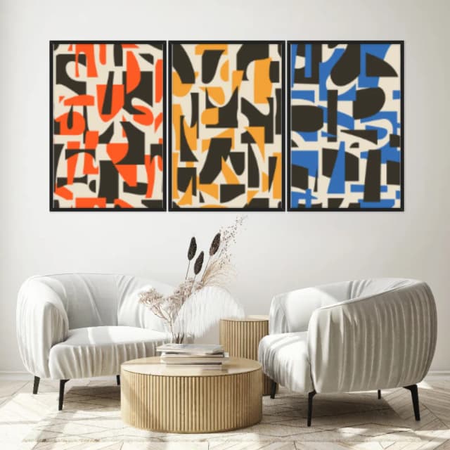 Kit Quadros Decorativos Geométrico