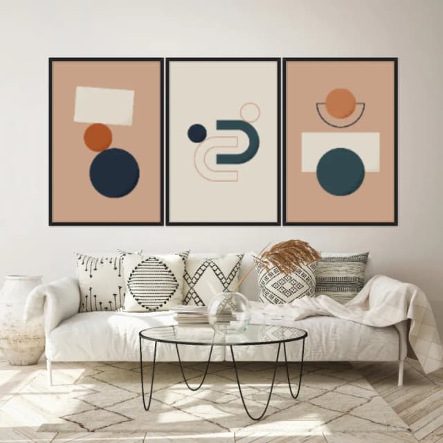 Kit Quadros Decorativos Geométrico