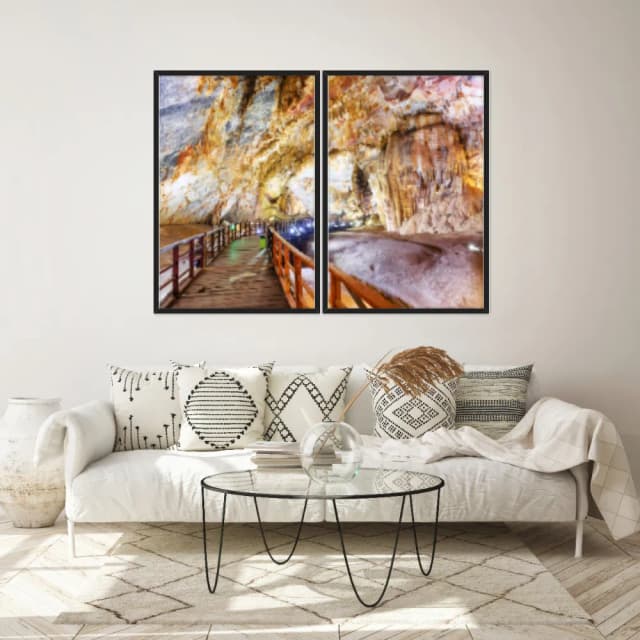 Kit Quadros Decorativos Carvena Do Paraíso