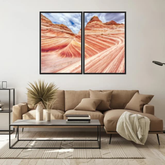 Kit Quadros Decorativos Ondas