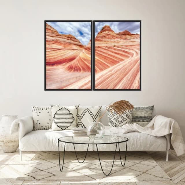 Kit Quadros Decorativos Ondas