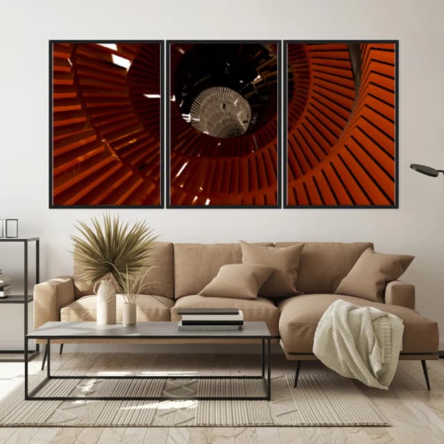 Kit Quadros Decorativos Formas Laranjas