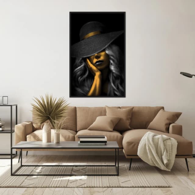 Quadro Decorativo Mulher De Preto