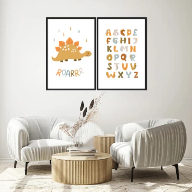 Kit Quadros Decorativos Dinossauro