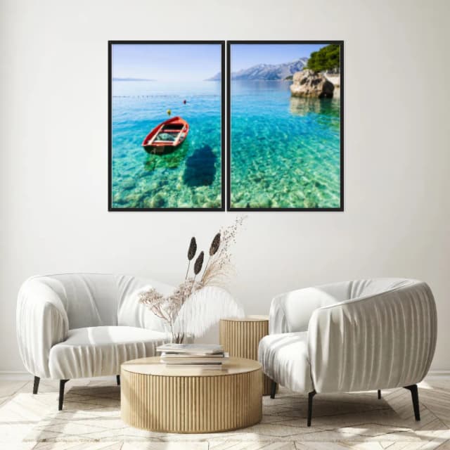 Kit Quadros Decorativos No Mar