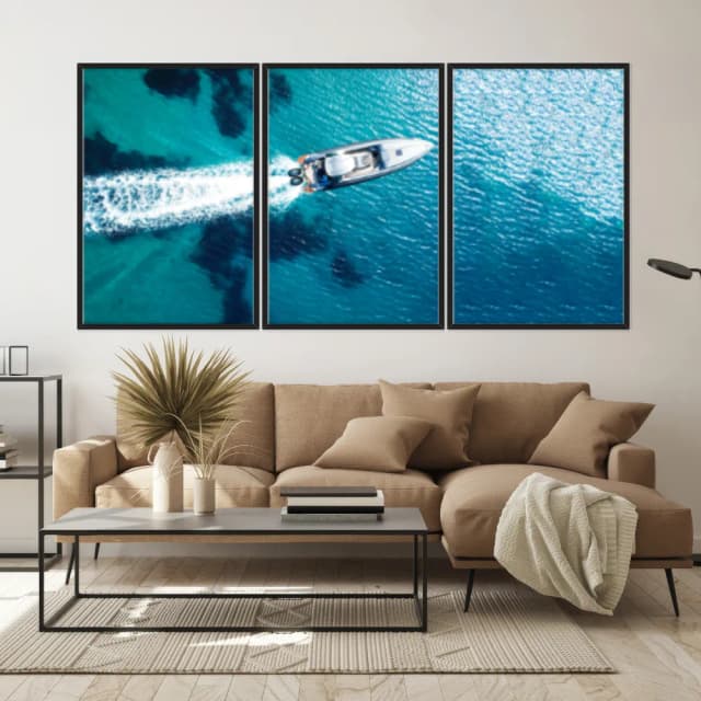 Kit Quadros Decorativos No Mar