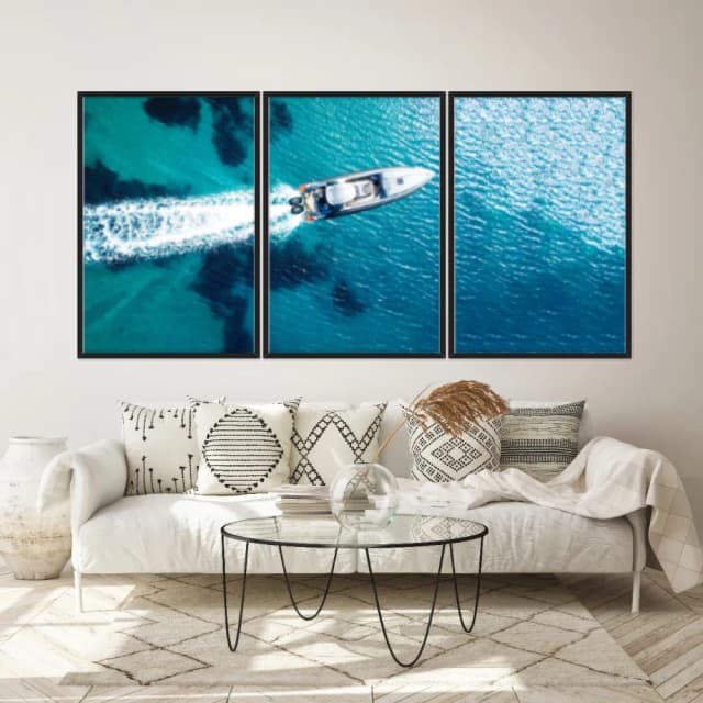 Kit Quadros Decorativos No Mar