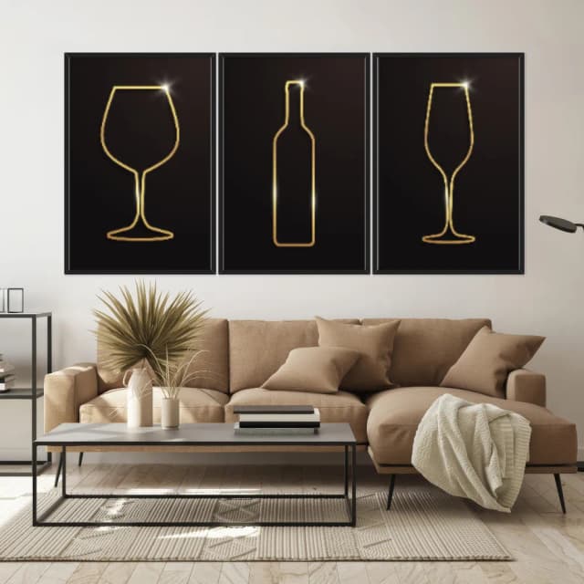 Kit Quadros Decorativos Drink