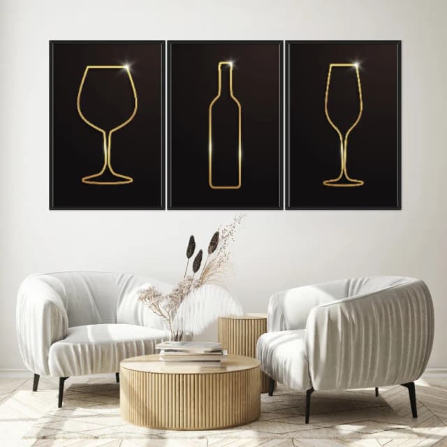 Kit Quadros Decorativos Drink