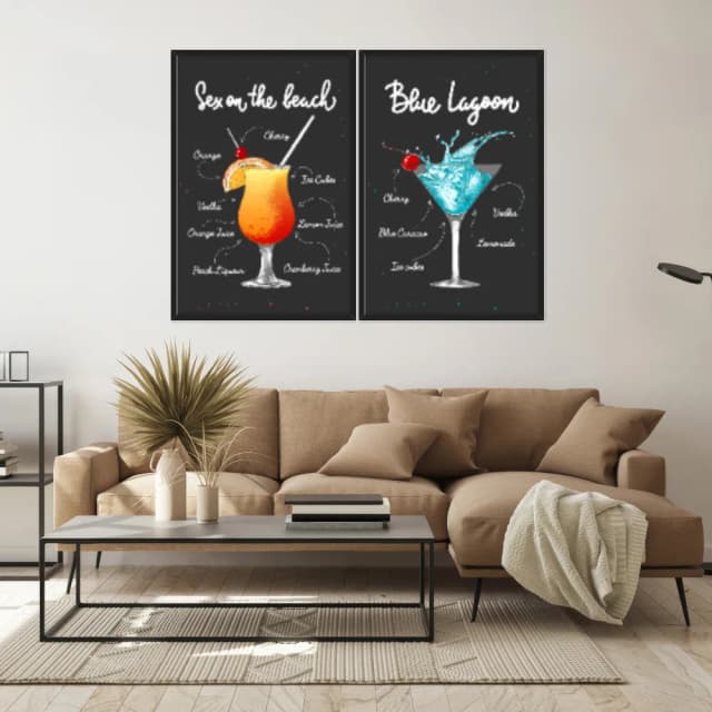 Kit Quadros Decorativos Drink