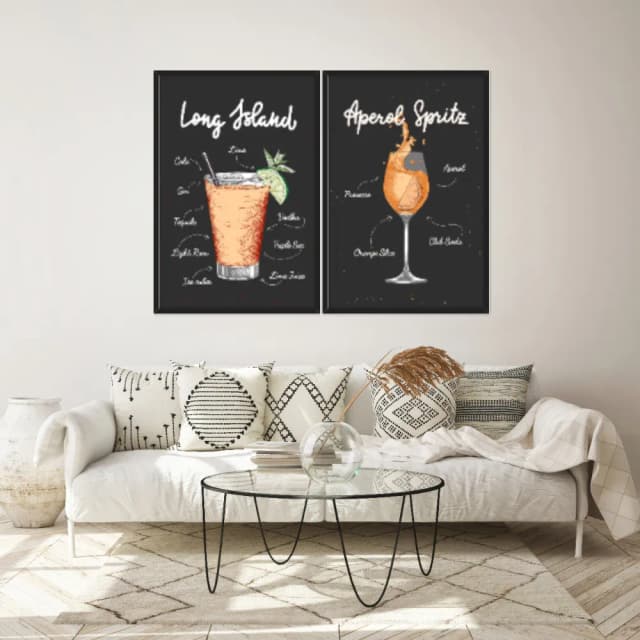 Kit Quadros Decorativos Drink