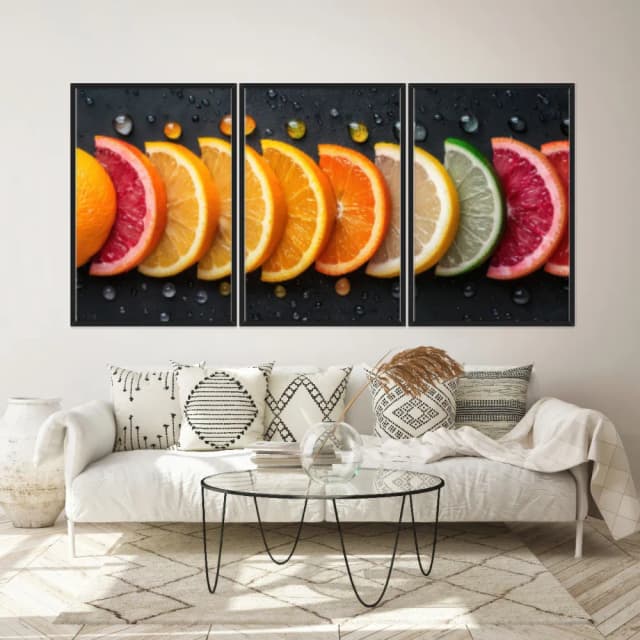 Kit Quadros Decorativos Frutas