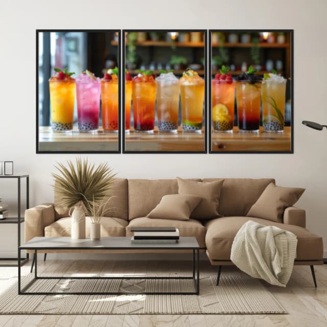 Kit Quadros Decorativos Suco