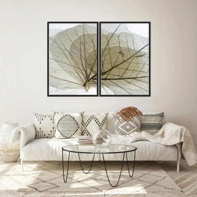 Kit Quadros Decorativos Textura De Folha