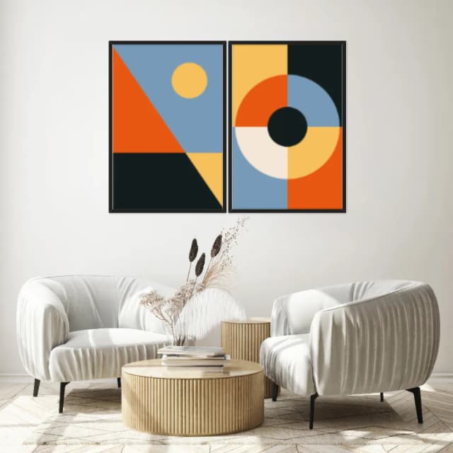 Kit Quadros Decorativos Geométrico