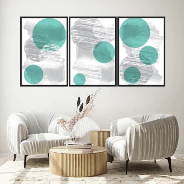 Kit Quadros Decorativos Geométrico