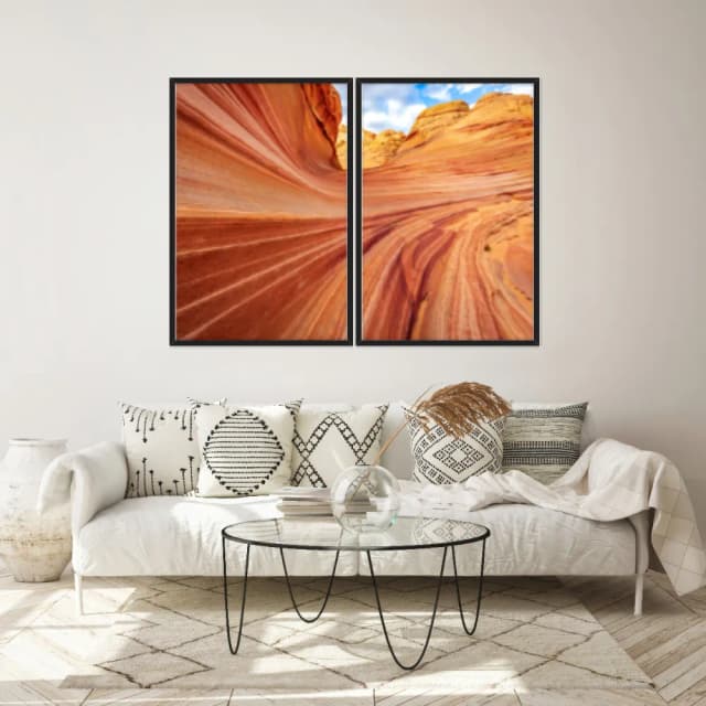 Kit Quadros Decorativos Ondas