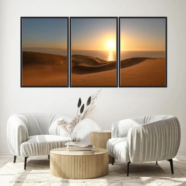 Kit Quadros Decorativos Pôr Do Sol