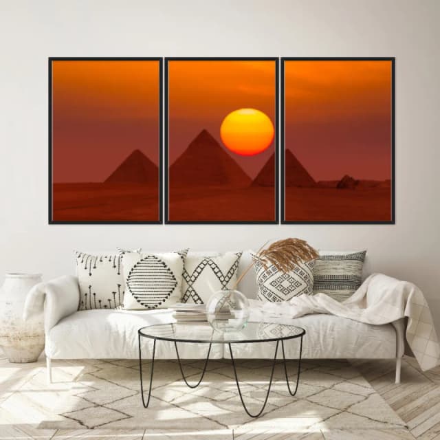 Kit Quadros Decorativos Pirâmide