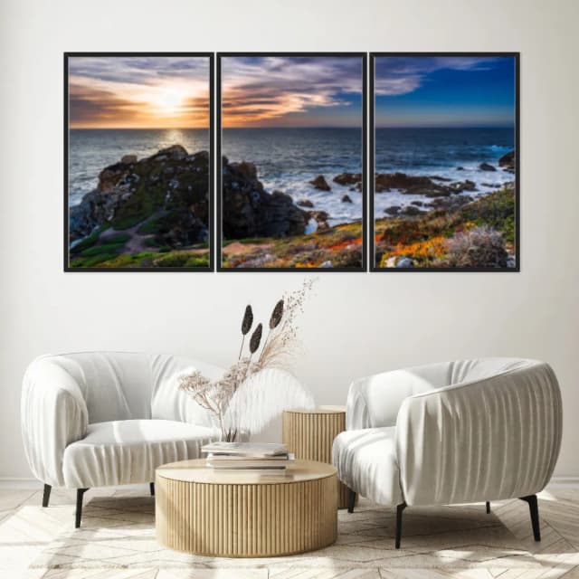 Kit Quadros Decorativos Pôr Do Sol
