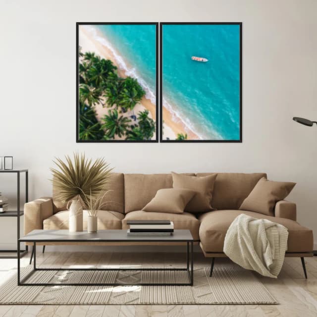 Kit Quadros Decorativos No Mar