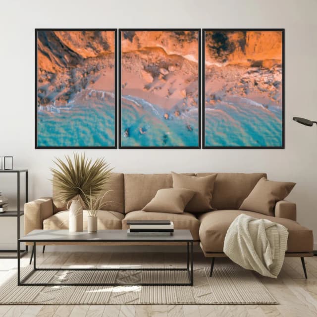 Kit Quadros Decorativos Mar Na Areia