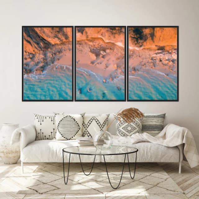 Kit Quadros Decorativos Mar Na Areia