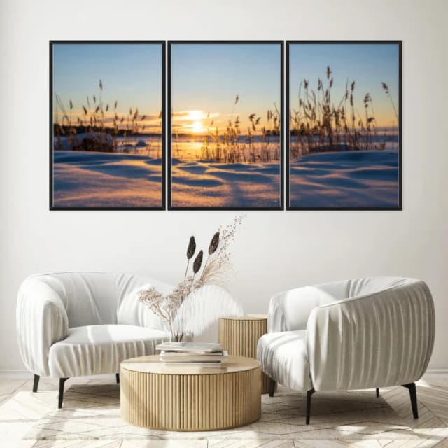 Kit Quadros Decorativos Lago Congelado