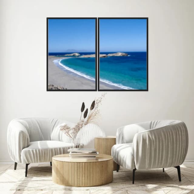 Kit Quadros Decorativos Mar Com Pedras