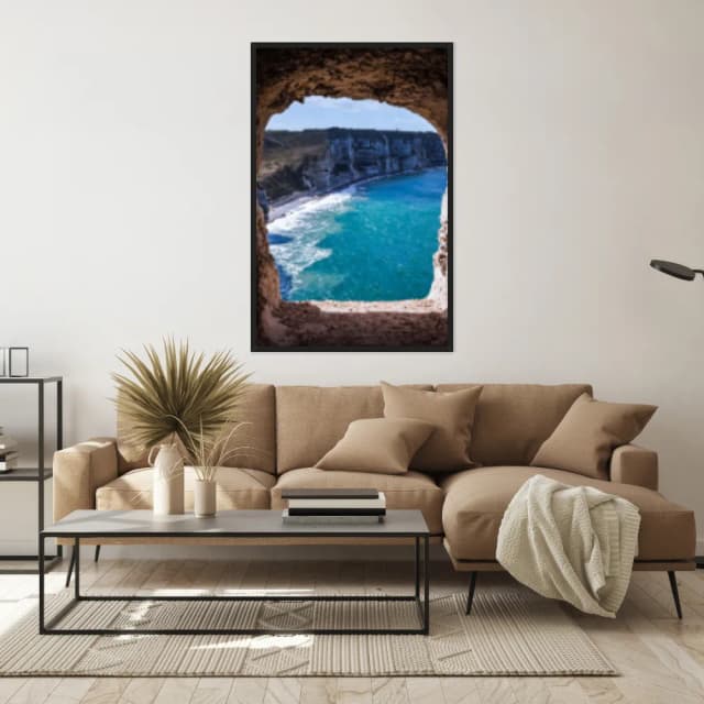 Quadro Decorativo Penhasco Com Mar Azul