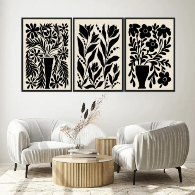 Kit Quadros Decorativos Minimalista