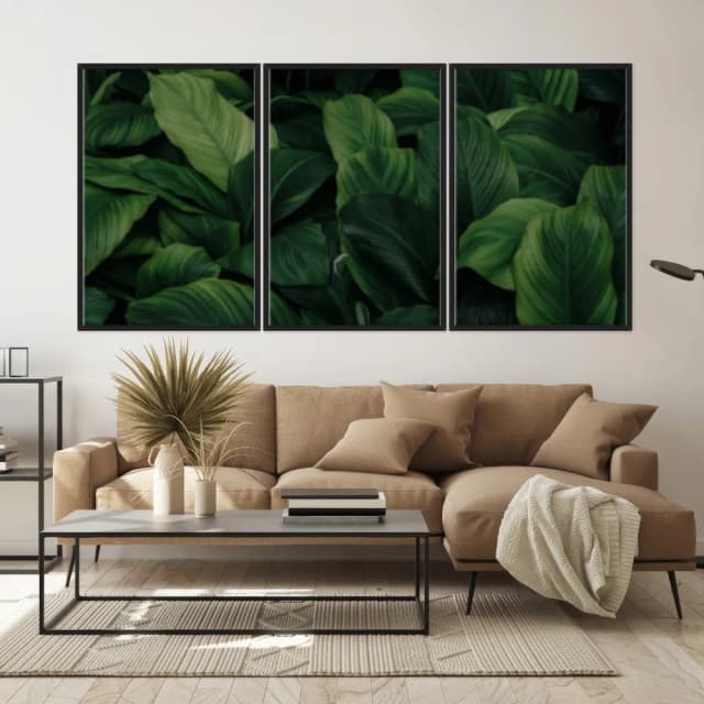 Kit Quadros Decorativos Planta Verde