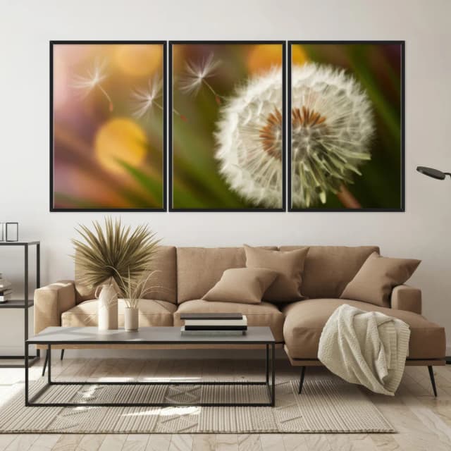 Kit Quadros Decorativos Dente De Leão