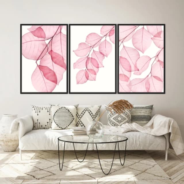 Kit Quadros Decorativos Textura De Folha