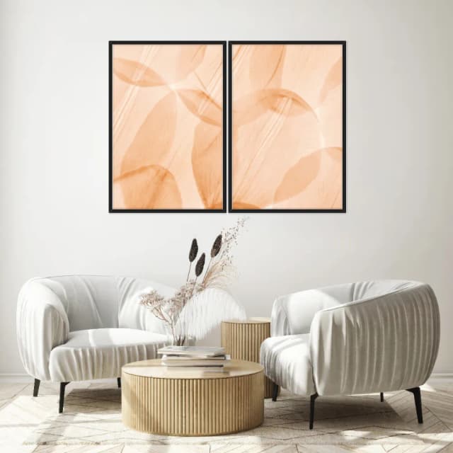 Kit Quadros Decorativos Textura De Folha