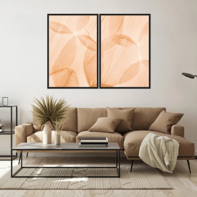 Kit Quadros Decorativos Textura De Folha