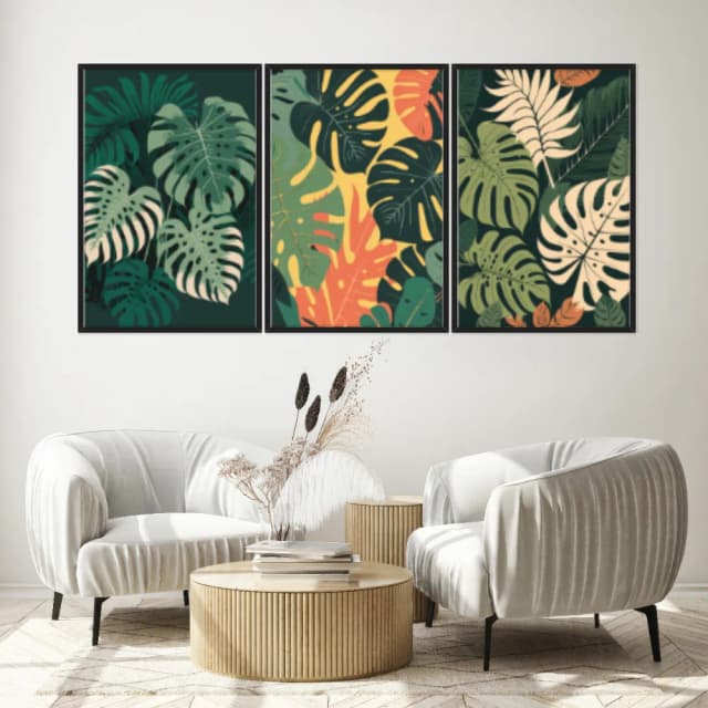 Kit Quadros Decorativos Costela De Adão