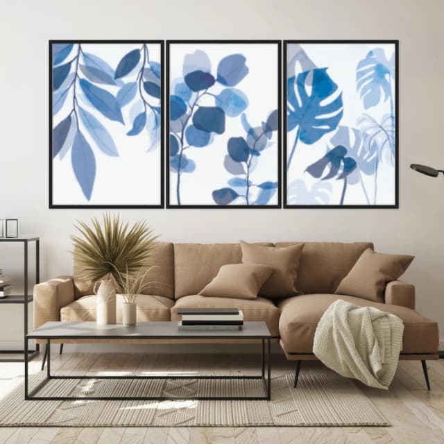 Kit Quadros Decorativos Planta Abstrata