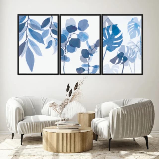 Kit Quadros Decorativos Planta Abstrata