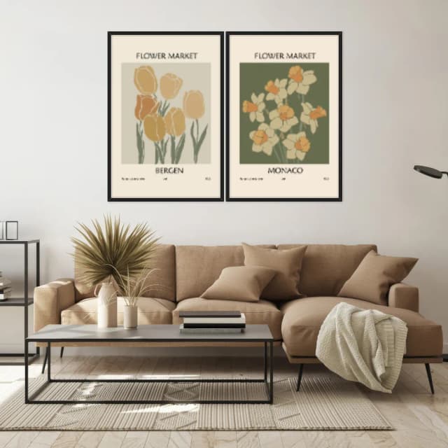 Kit Quadros Decorativos Flora Abstrata